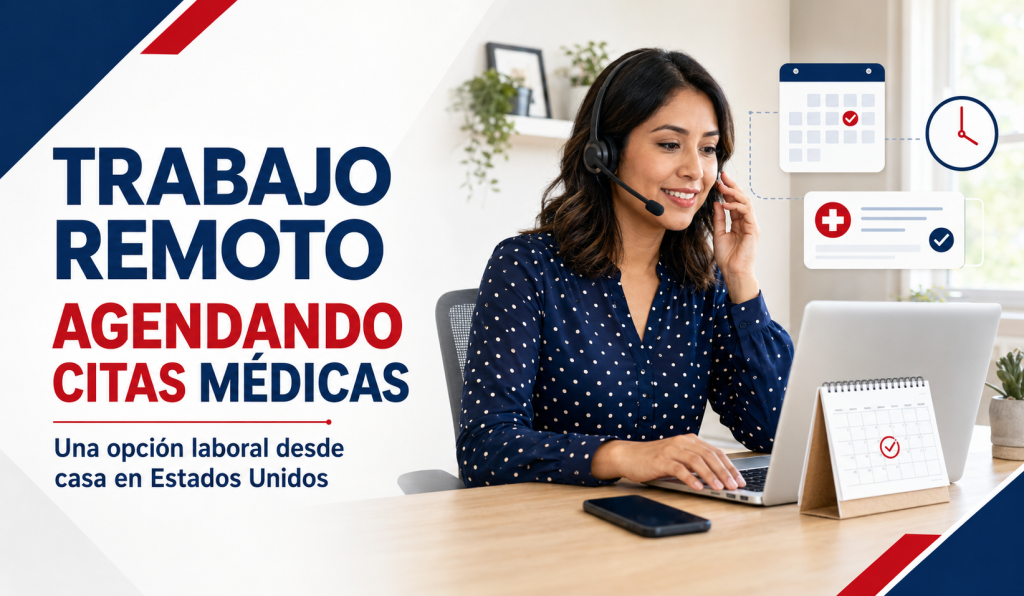 Trabajo remoto agendando citas médicas