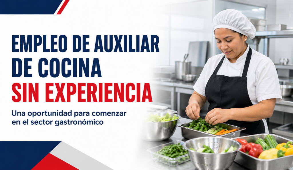 Empleo de auxiliar de cocina sin experiencia
